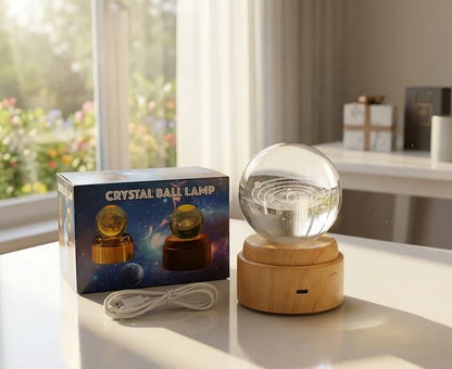 Crystal Ball Night Light مصباح ليلي بكرة كريستال