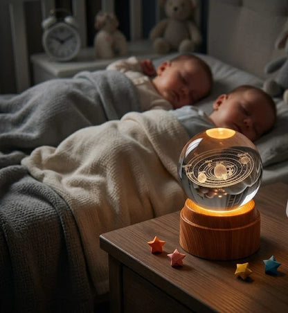 Crystal Ball Night Light مصباح ليلي بكرة كريستال